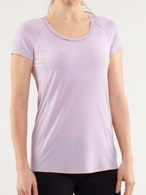 Lululemon Soft Lavender Short Sleeve Scoop Tee